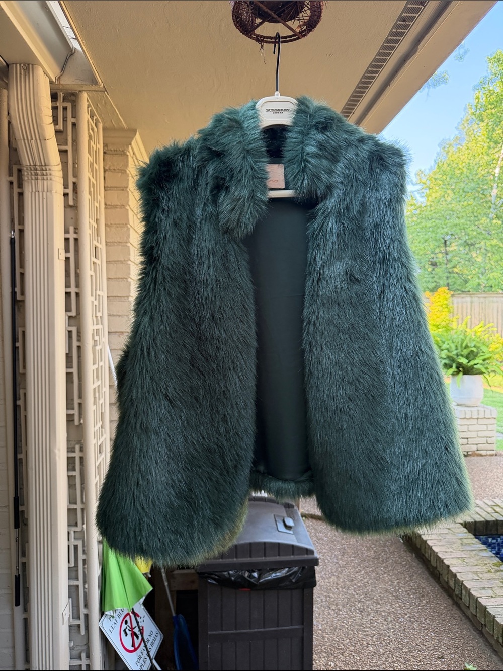 Gibson Latimer Deep Green Faux Fur Teddy Jacket XL